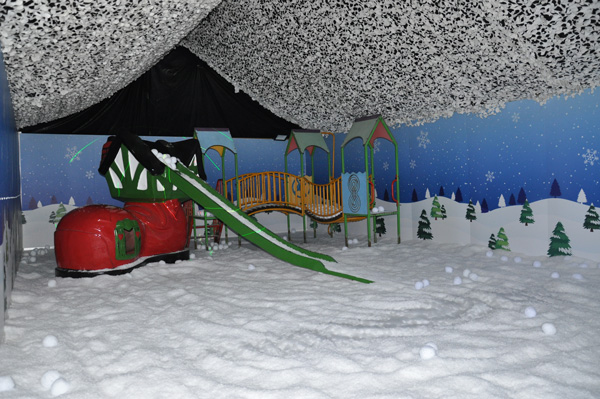 Snow play at The WIllows Garden Centre