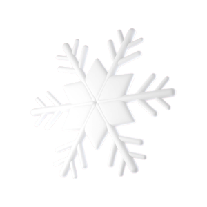 A 3d snow flake to represent Snow Play at The Willows Garden Centre